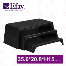 【Efay】森林14吋陳列凳(黑)-35.6x20.8xH15cm