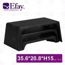 【Efay】森林14吋陳列凳(黑)-35.6x20.8xH15cm