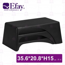【Efay】森林14吋陳列凳(黑)-35.6x20.8xH15cm