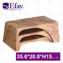 【Efay】森林14吋陳列凳(擬真紫檀)-35.6x20.8xH15cm