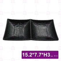 【HS】JA6020 陶面雙格沾醬碟(24入/盒)