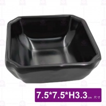 【HS】SK051 四方醬料碟 (黑)(36入/盒)