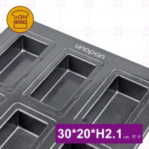 【三能】UN11016 6連方型模(800系列不沾)-30x20xH2.1c
