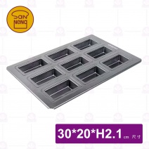 【三能】UN11016 6連方型模(800系列不沾)-30x20xH2.1c
