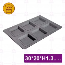 【三能】UN11017 6連方型模(800系列不沾)-30x20xH1.3c
