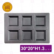 【三能】UN11017 6連方型模(800系列不沾)-30x20xH1.3c