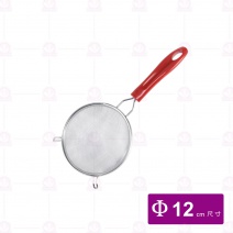 金豐雅典 紅圓柄濾網 3號 Φ12cm