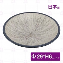 【日本製】亂十草11.5吋厚邊深盤-Φ29xH6cm