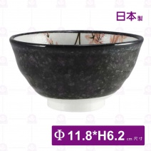 【日本製】雪楓葉飯碗-Φ11.8xH6.2cm