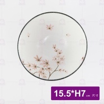 【日本製】雪楓葉 6吋茶漬碗-Φ15.5xH7cm