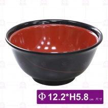 【LihTay】3037日式湯碗(身)(紅黑) (24入/盒)