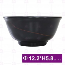  【LihTay】3037日式湯碗(身)(紅黑) (24入/盒)