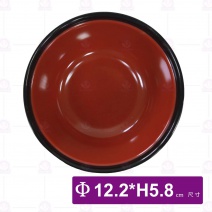  【LihTay】3037日式湯碗(身)(紅黑) (24入/盒)