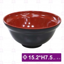 【LihTay】3038天井碗(身)(紅黑) (24入/盒)