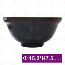  【LihTay】3038天井碗(身)(紅黑) (24入/盒)