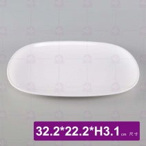 【LihTay】305 長方盤(白)(12入/盒)