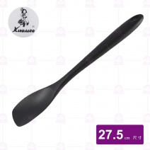 【KINDAIRO金太郎】矽膠深型一體拌煎鏟(黑)-27.5cm