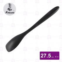 【KINDAIRO金太郎】矽膠深型一體拌煎鏟(黑)-27.5cm