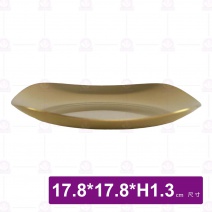 韓式方盤(金)-17.8x17.8xH1.3cm
