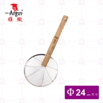 【雅緻Argus】木柄加強撈網(粗) 8目 Φ24cm