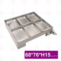 溫控自助餐架(厚)含中6格餐盤 68x76x17cm (D)