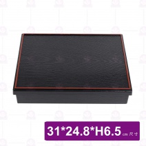 A938B六格木紋便當盒大 31x24.8x6.5cm