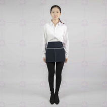 #9261 牛仔半身迷你圍裙-藍色 35cm