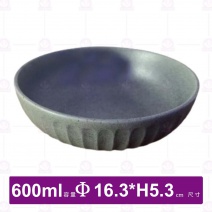 【日本製】H5858-04B 粗條紋陶瓷6.25吋深盤(藍)-600ml