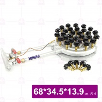 【輝力】銀頭雙管噴火爐 30支(桶裝低壓/天然瓦斯)