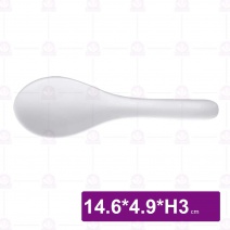 【全國磁器】A08-2 白色湯匙-14.6cm
