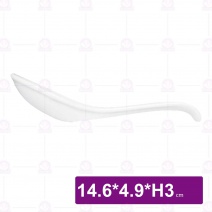 【全國磁器】A08-2 白色湯匙-14.6cm