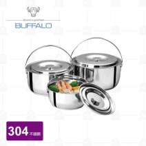 【BUFFALO牛頭牌】新小牛調理鍋3入組