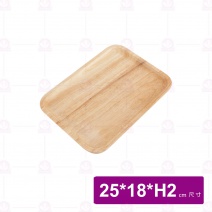 【菊川本味】M152-25圓角橡膠木盤  25x18x2cm