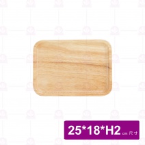 【菊川本味】M152-25圓角橡膠木盤  25x18x2cm