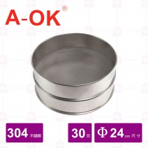 【A-OK】可疊平底篩 30目 Φ24cm