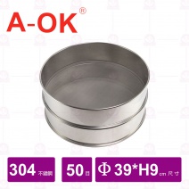 【A-OK】可疊平底篩 50目 Φ39xH9cm