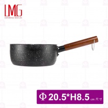 【LMG】長野匠不沾雪平鍋(曜石黑)-Φ20.5xH8.5