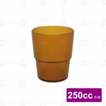 YM0706雙層水杯  250cc 咖啡(茶)色 7xH9cm