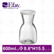 【Efay】圓舞曲 0.6L PC冷水瓶 8.6x8.6x15.5cm