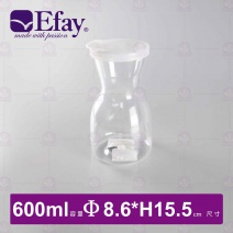 【Efay】圓舞曲 0.6L PC冷水瓶 8.6x8.6x15.5cm