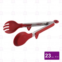 紅圓頭耐熱矽膠夾附架-23cm