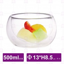 耐熱雙層玻璃碗-500ml