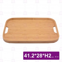 【菊川本味】握孔竹托盤(淺圓角長方)-41.2x28xH2cm