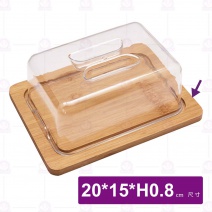 【菊川本味】竹點心底盤(長方)-20x15xH0.8cm