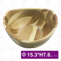 【菊川本味】拼色相思木碗 元寶-Φ15.3xH7.6cm