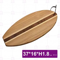 【菊川本味】拼色竹砧板(長橢圓)-37x16xH1.8cm