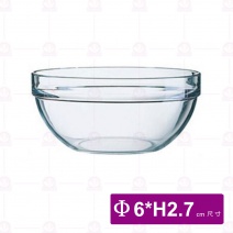 【法國Arcoroc】強化透明金鋼碗 Φ6xH2.7cm
