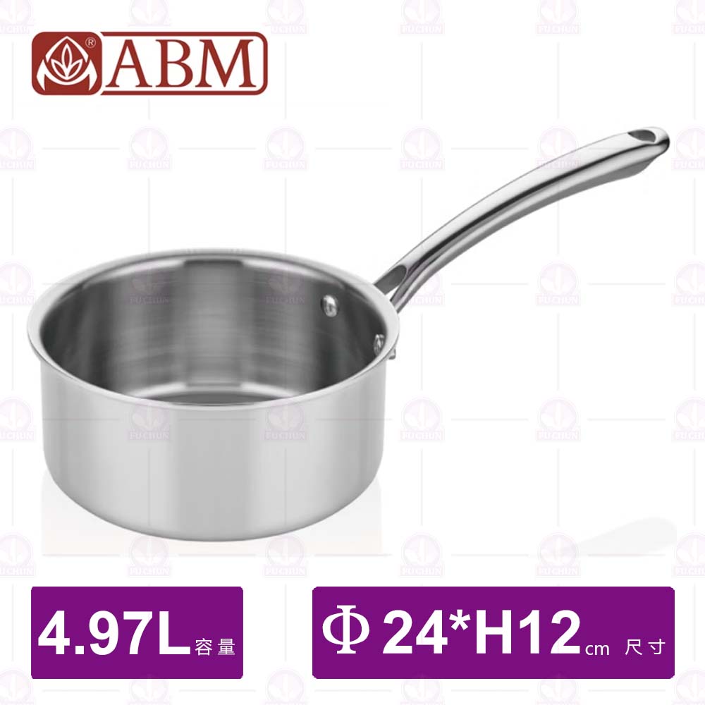 【ABM】三層複合不鏽鋼單柄調理鍋-Φ24cm