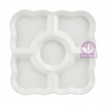 【大同磁器】P553 四方五格盤11.5吋 30*30*H3cm