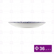 【大同磁器】P141-168 14吋圓盤-木紋